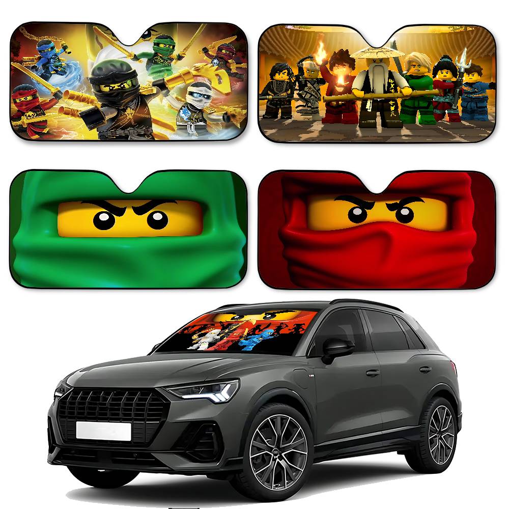 Car Care - Niedlicher E-nInjagoS-Cartoon Stilvoller und Trendiger Windschutzscheiben-Sonnenschutz,