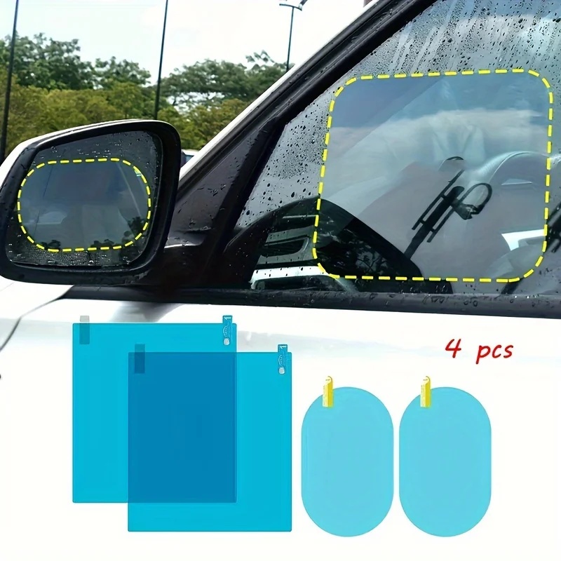 Anti Glare Car Rearview Mirror Film - 4 Stück Schutzfolie für die Rückspiegel