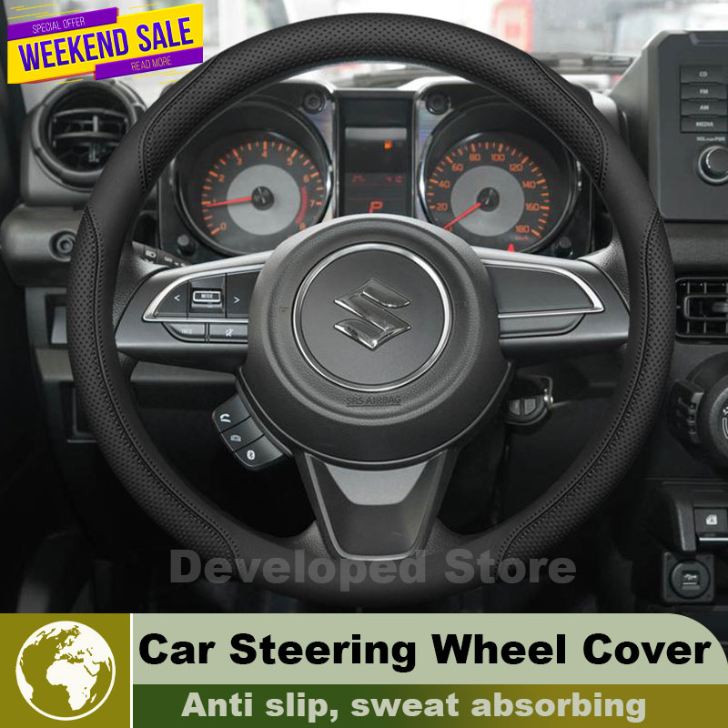 Leder-Lenkradbezug für Suzuki  – Car Steering Wheel Cover Anti Slip Breathable Bewertung und Preis