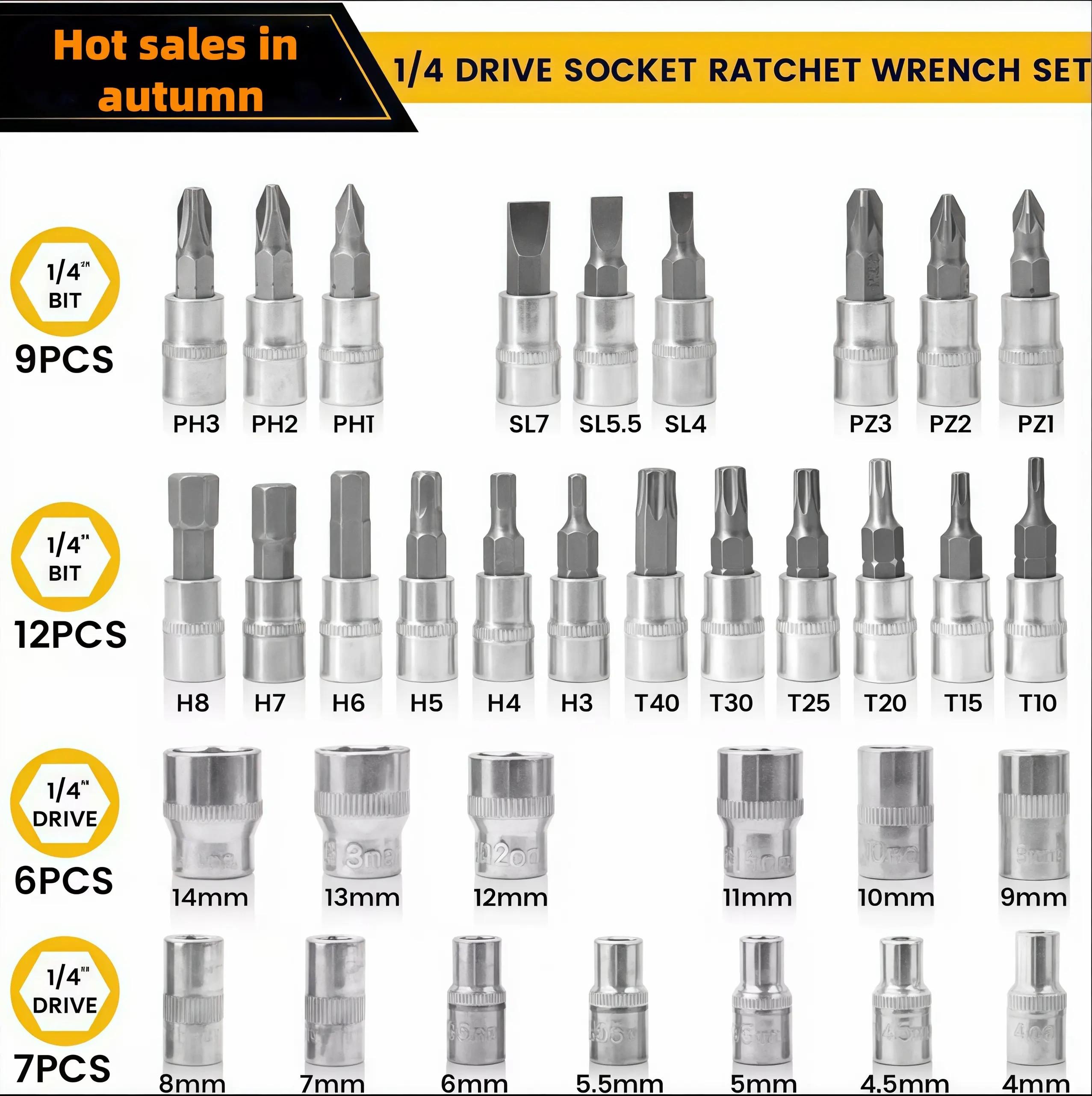 46-teiliges metrisches Stecksc – Auto Repair Tools Bewertung und Preis
