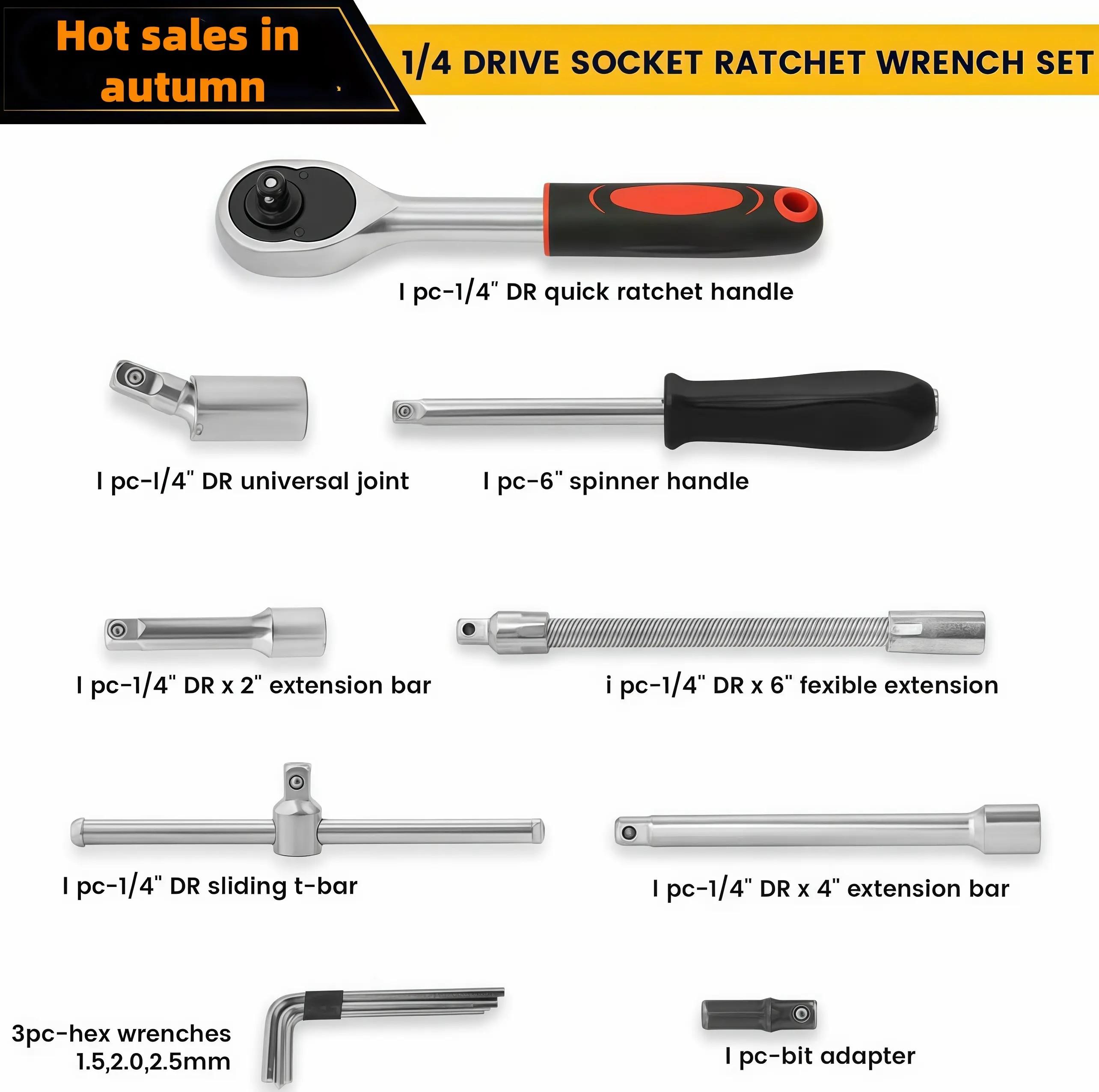 46-teiliges metrisches Stecksc – Auto Repair Tools Bewertung und Preis