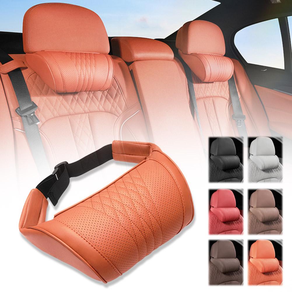 Luxuriöses Leder-Auto-Kopfstüt – Memory Foam Car Neck Pillow Lumbar Support Bewertung und Preis