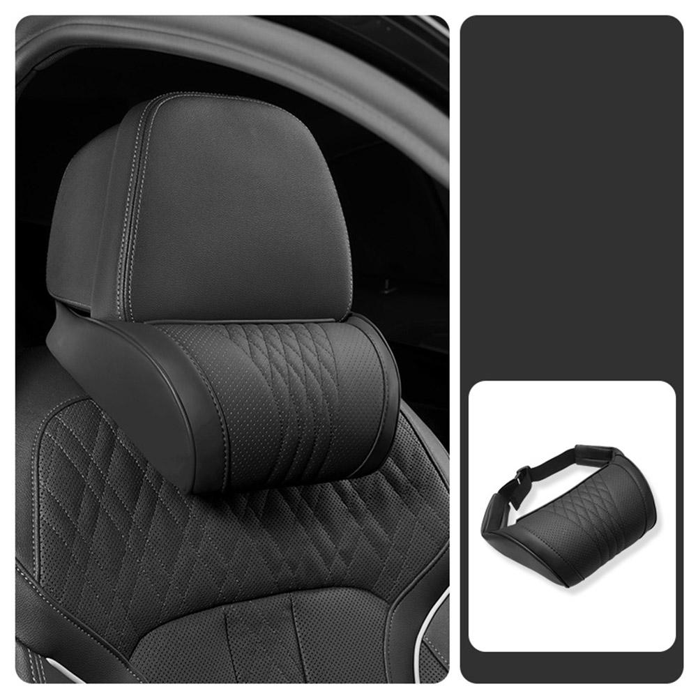 Luxuriöses Leder-Auto-Kopfstüt – Memory Foam Car Neck Pillow Lumbar Support Bewertung und Preis