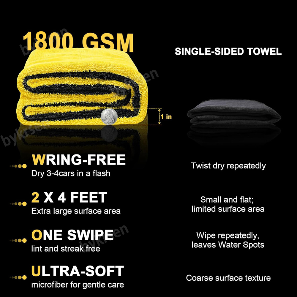 1800GSM Übergroßes Mikrofaser- – Microfiber Car Drying Towel Super Absorbent Bewertung und Preis