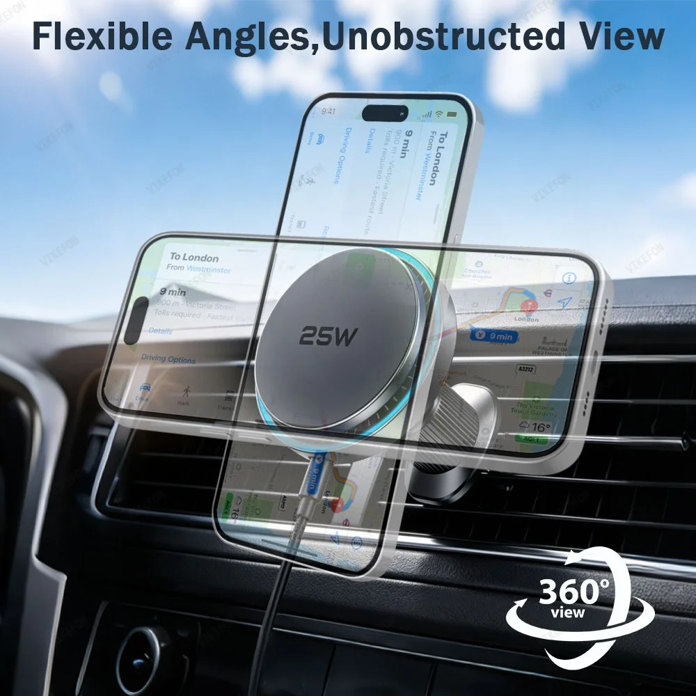 Auto QI2 25W Magnetisches Kabe – Magnetic Phone Holder For Car Vent Bewertung und Preis